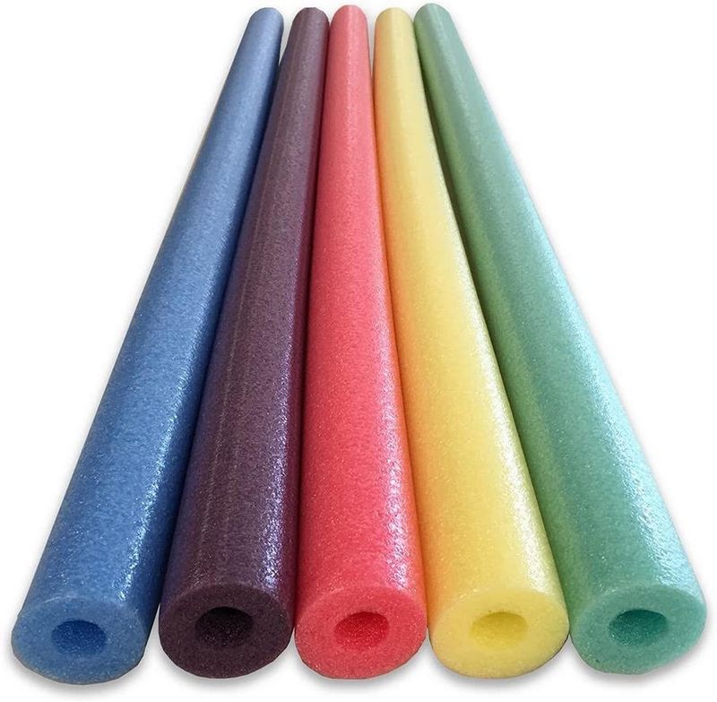 pool noodles for storing your quilts