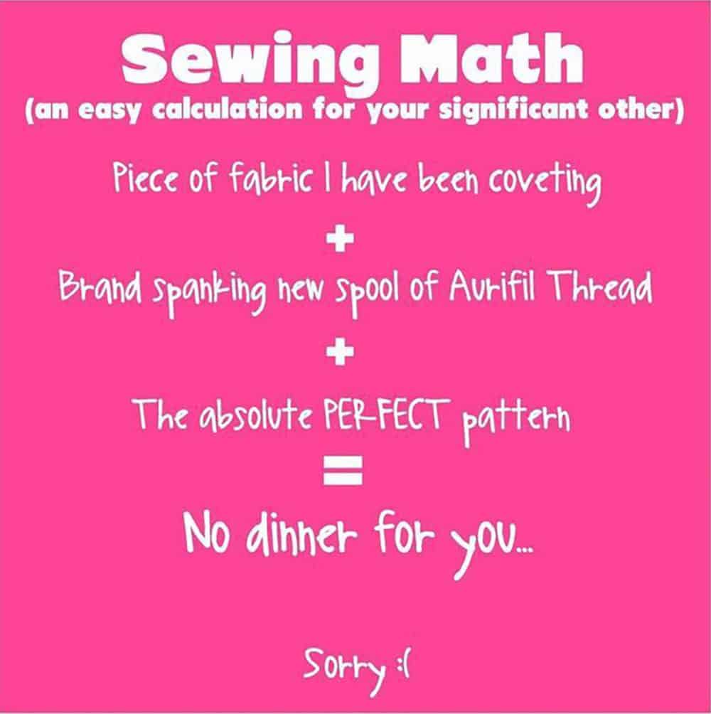 sewing math funny meme