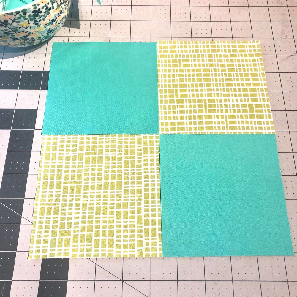 how to spin your seams simple 4 patch quilt block