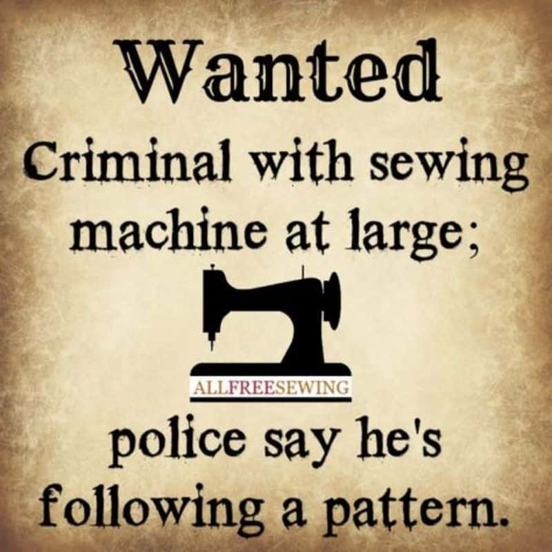 wanted poster sewing