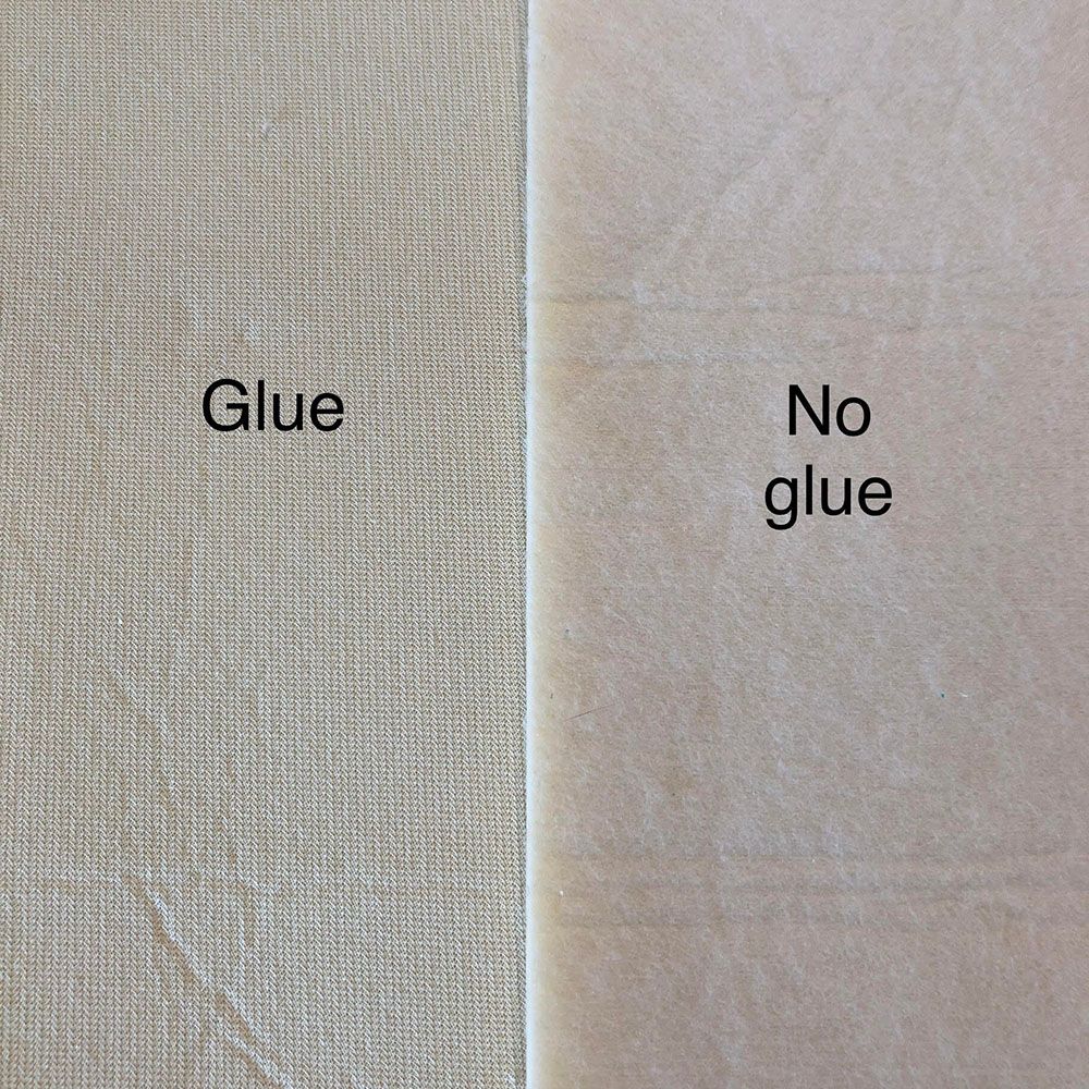 bosal foam glue side vs no glue side